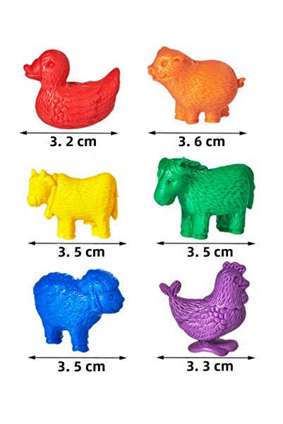 EDX مجموعة عدادات تعليمية لحيوانات المزرعة مكونة من 12 قطعة