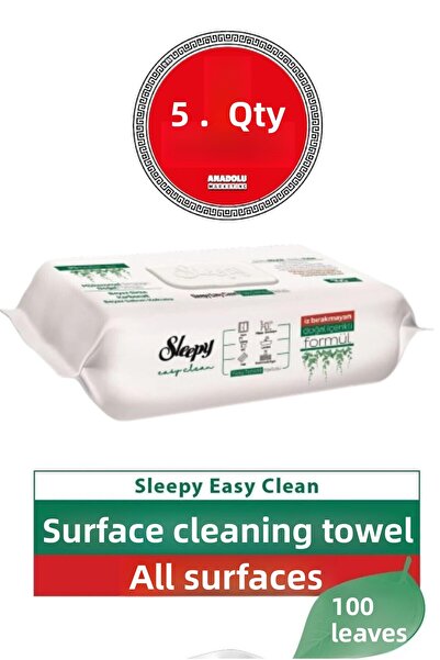 Sleepy تنظيف سطح سهل. منشفة 100×5 قطع