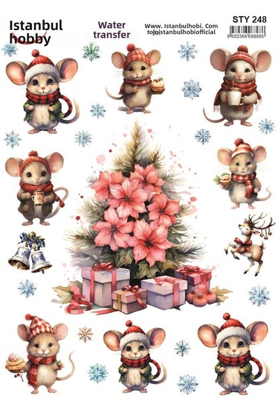 İstanbul Hobi نقل مائي للعام الجديد 25x35 سم STY248