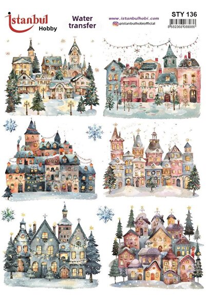 İstanbul Hobi نقل مائي للعام الجديد 25x35 سم STY136