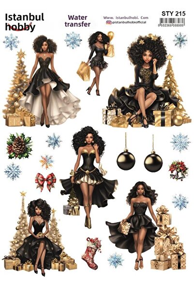 İstanbul Hobi نقل مائي للعام الجديد 25x35 سم STY215