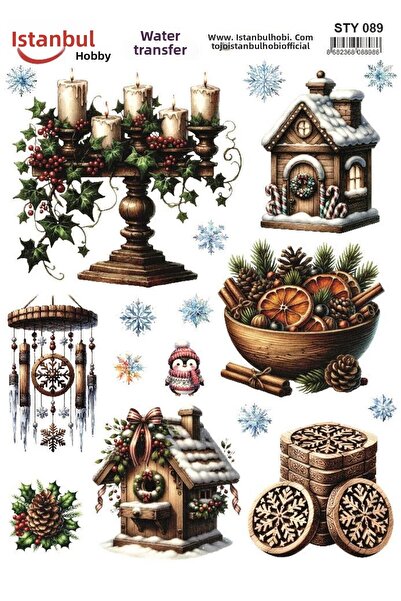 İstanbul Hobi نقل مائي للعام الجديد 25x35 سم STY089