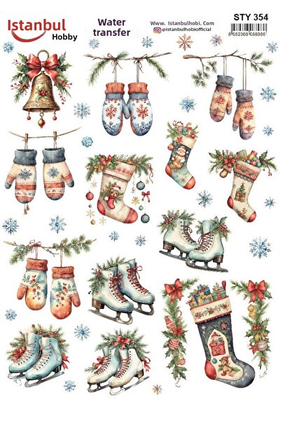 İstanbul Hobi نقل مائي للعام الجديد 25x35 سم STY354