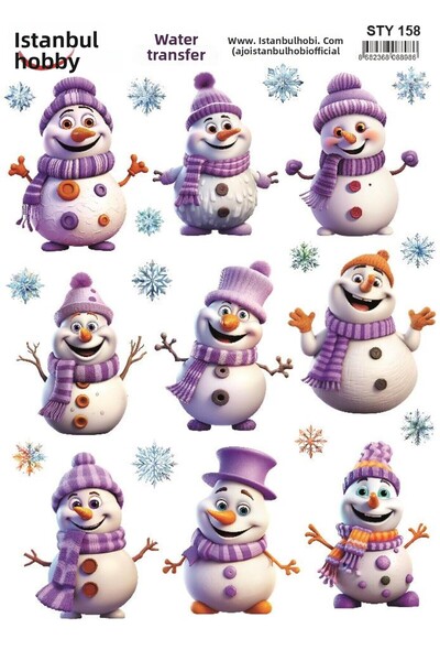 İstanbul Hobi نقل مائي للعام الجديد 25x35 سم STY158