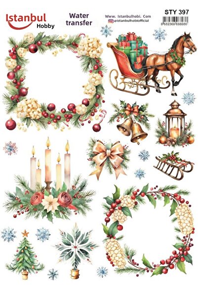 İstanbul Hobi نقل مائي للعام الجديد 25x35 سم STY397