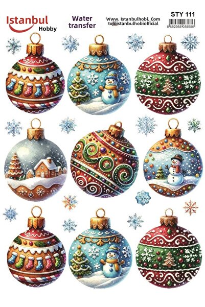 İstanbul Hobi New Year's Water Transfer 25X35Cm Sty111