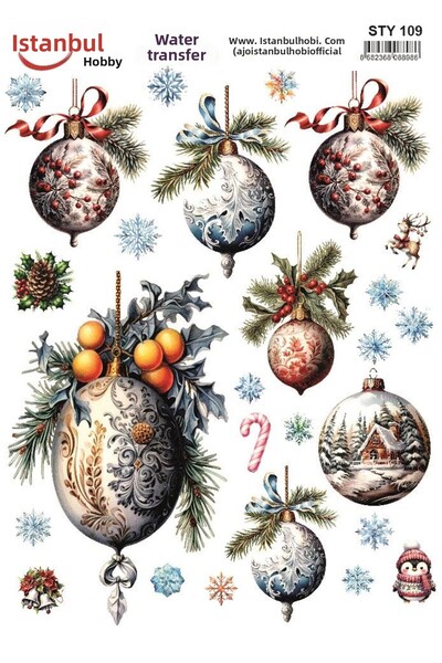 İstanbul Hobi نقل مائي للعام الجديد 25x35 سم STY109