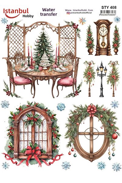 İstanbul Hobi نقل مائي للعام الجديد 25x35 سم STY408