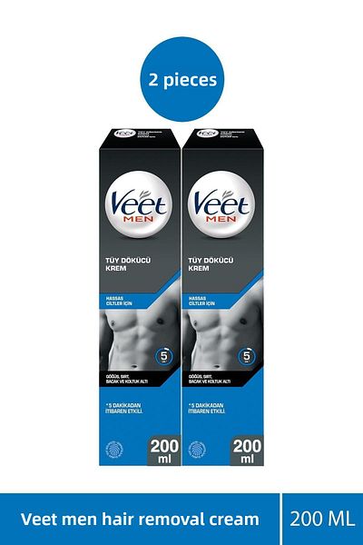 Veet Men 200 ml Cream Sensitive (Blue)
