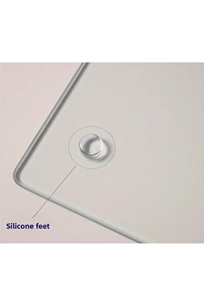 Maya Tempered Glass Vegetable Fruit Chopping Board, Oval Edges, Antibacterial 20 X 30 cm Size