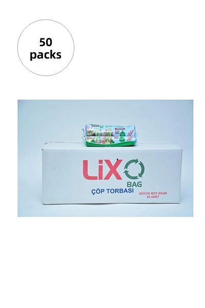 sepetimpet Large Size Garbage Bag 65 X 80 cm 10 Rolls X 50 Pack = 500 Pieces (Blue)