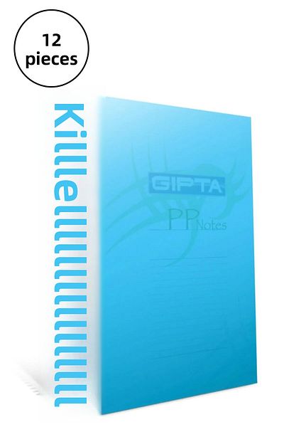 Gıpta 12 Pieces A4 Lined Spiral Notebook - Eco Plastic Cover, 100 Sheets