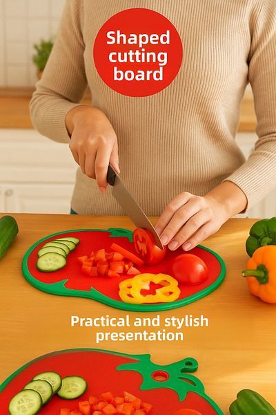 Open Home Concept Tomato - Bread, Vegetable, Fruit Non-slip Stain-proof Cutting Stand Board