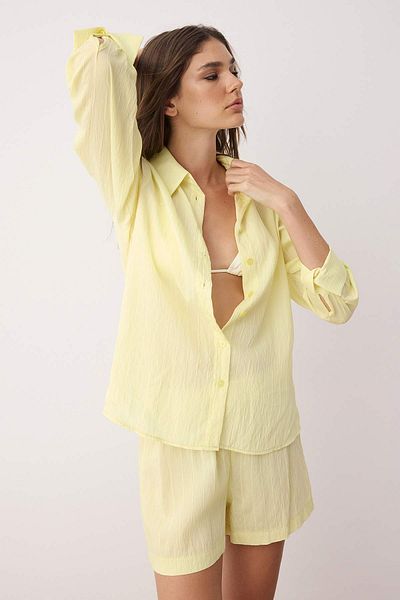 Trendyol Collection Yellow Woven Bottom-Top Set Twoss25Au00118