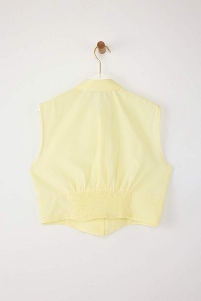 Trendyol Collection Yellow Sleeveless Shirt Twoss25Go00174