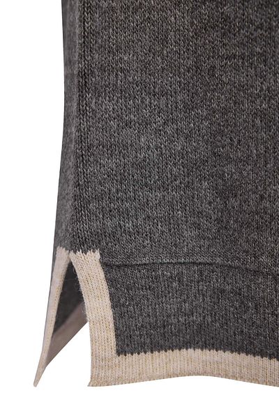 Trendyol Collection Anthracite Wide Fit Contrast Color Knitwear Bottom-Top Set Twoaw24Au00062