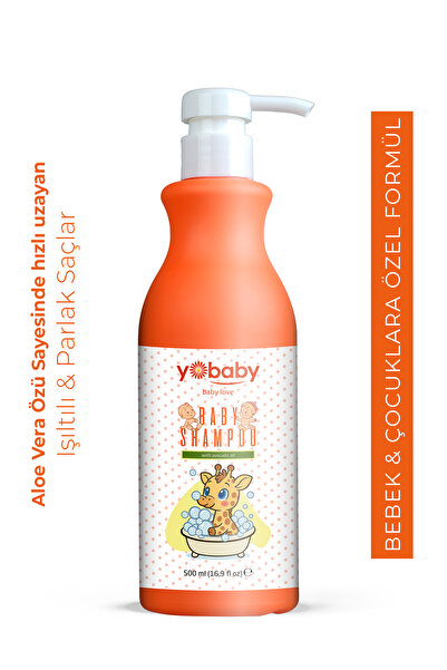 yobaby Saç Ve Vücut Şampuanı | Hassas Bebek Cildi, Bebek Çocuk Şampuanı | 500 ml