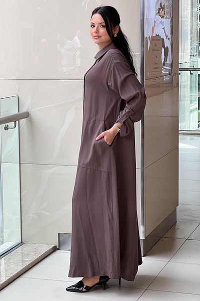 Nurcan Çetin Pocket Detailed Shirt Dress