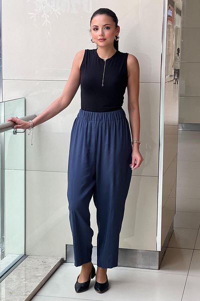 sentez giyim Synthesis Duti Linen Trousers