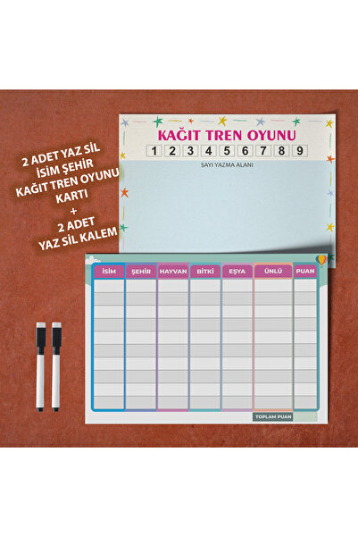 Ligona Home İsim Şehir Oyunu Hayvan Bitki Eşya - Kağıt Tren Oyunu 2 ' Li Set ...