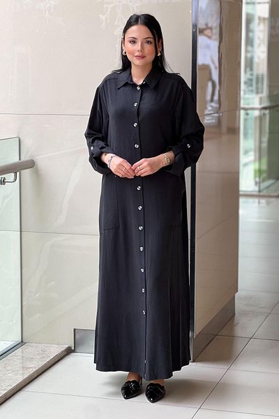 Nurcan Çetin Pocket Detailed Shirt Dress