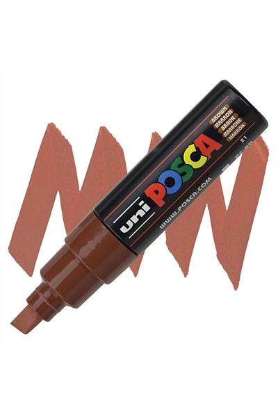 Uni Posca Pc-8k Painting Marker 8 Mm Chisel Tip Brown