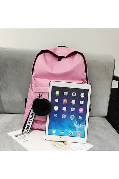 Generic Canvas Backpack, Simple And Versatile, Preppy Style