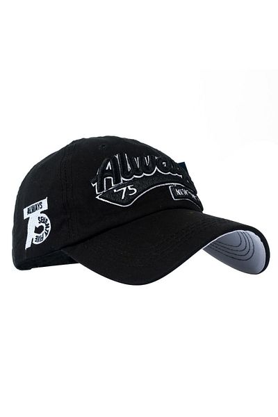 Generic Pure Cotton Baseball Hat With Letter Embroidery Always75 3d Embroidered Hat