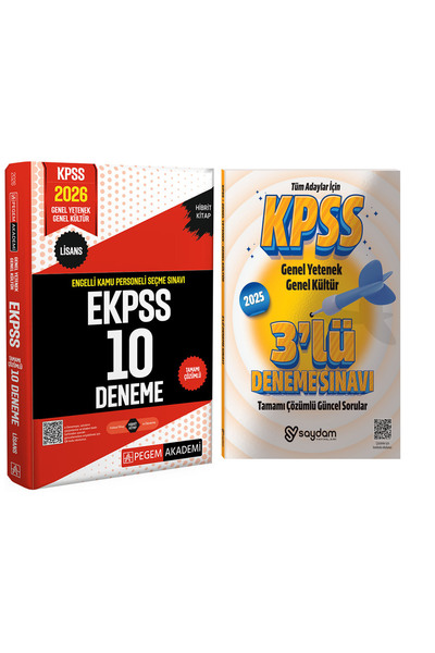 Pegem Akademi Yayıncılık 2026 E-KPSS Engelli Kamu Personeli Seçme Sınavı Çözü...
