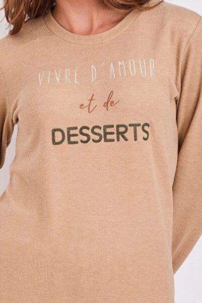 Arnetta Vivre D'amour Et De Desserts Mink Women's Long Sleeve Pajama Set