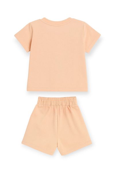 ZİMBOO Baby Girl Set Rabbit Printed 2-Piece Set