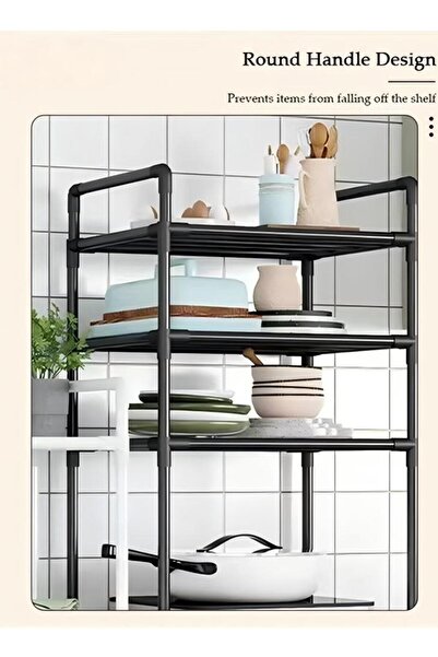 Generic 6-layer Kitchen Storage Rack With Rollers Kitchen Bedroom Laundry Room Vertical Metal Shelf Rack