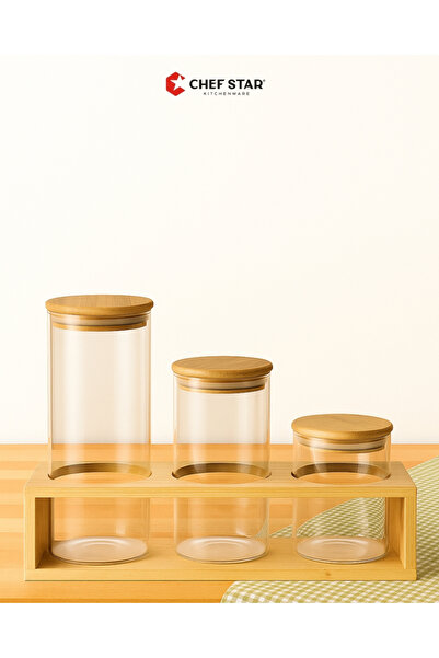 Chefstar 3 قطع صناديق تخزين الحبوب
