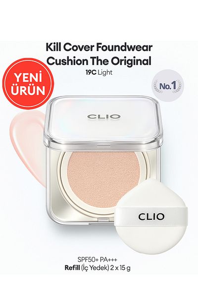 CLIO Matte Finish Kill Cover Founwear Cushion the Original Refill (19C Light) Spf50 Pa
