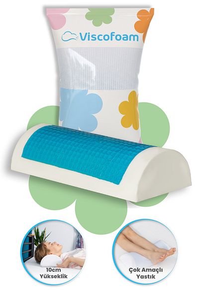 Viscofoam Multi-Purpose D Model Gel Snoring Visco Pillow - 42X18X10Cm