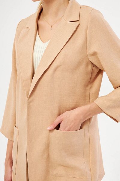 armonika Γυναικείο μπουφάν μπεζ Pocket Oversize ARM-24Y 001115