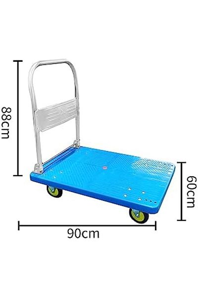 POWER INDUSTRIAL Power Industerial Trolley Folding Platform Heavy Duty Soundless Wheels 400kg 60 * 90cm Blue