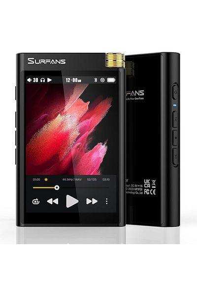 Surfans MP3 Player Surfans F28, Hi-Fi, Bluetooth, 3.5 inch touch screen, 32 GB, 2000 mAh