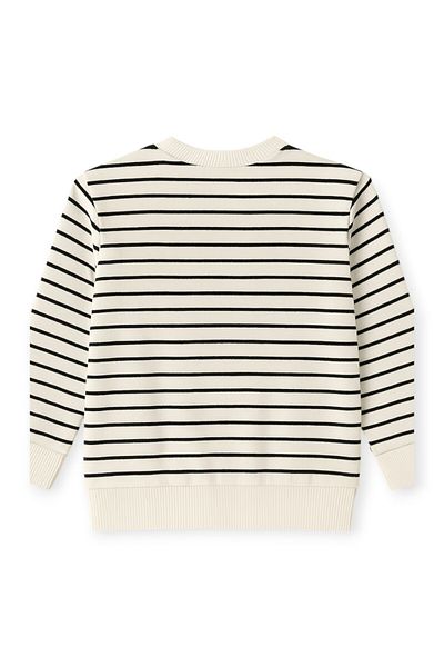 ZİMBOO Girl's Cherry Printed Striped Sweatshirt