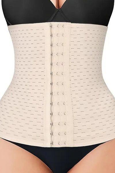 MİSTİRİK Model Ulyana - Corset cu 4 sârme respirabil, fermant și fermant - Culoarea pielii