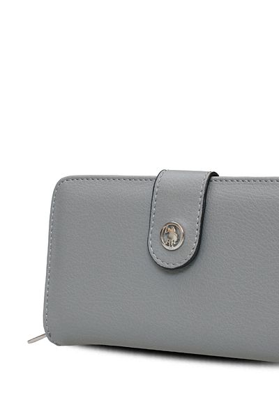 U.S. Polo Assn. Тъмносива дамска чанта тип клъч USC25727