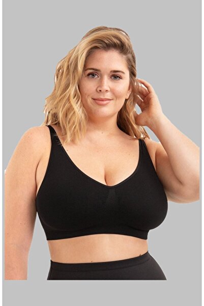 MİSTİRİK Panax Kalın Askılı Dikleştirici Sarkma Önleyici Ve Sıkı Tutan Yapılı Pedli Sütyen Siyah Renk