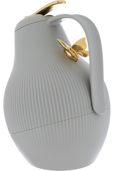 Alsaif Gallery Dora Thermos Dark Gray Golden Butterfly 1 Liter