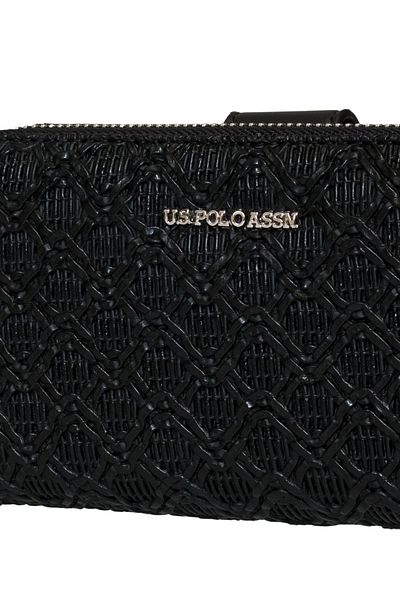 U.S. Polo Assn. Черна дамска чанта тип клъч USC25730