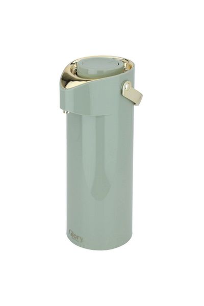 Alsaif Gallery Diyafah Thermos Green Willow Leaves With Gold 1.9 Liters