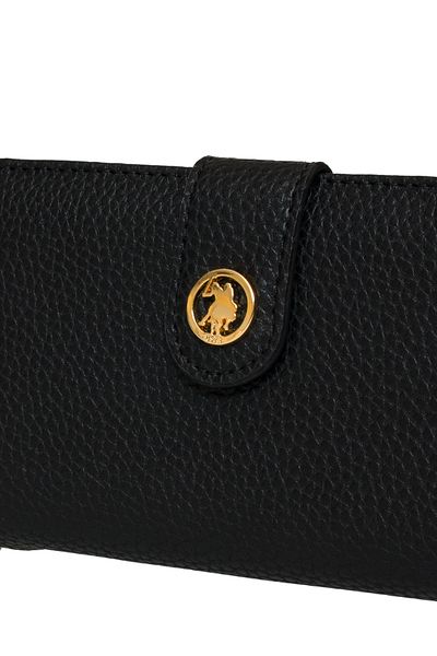 U.S. Polo Assn. Черна дамска чанта-клъч Usc25750