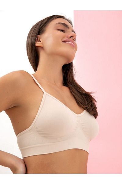 MİSTİRİK Pisun Model Rope Strap Anti-Sagging Sports Bra Corset Όρθια θήκη Σουτιέν Χρώμα δέρματος