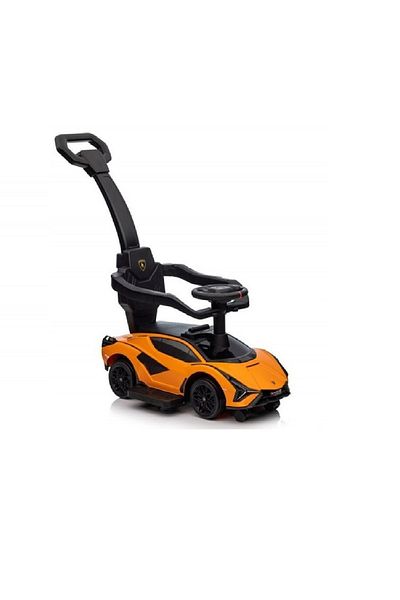 Factual Toys Lamborghini Ride on Push Car Walking Toy Stroller with USB Port-Orange