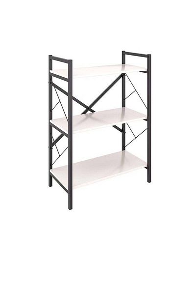 Luxury Home Coffee Corner Table, Side Table, Bookcase Consisting Of 3 Wooden Shelves For Multi-Use S