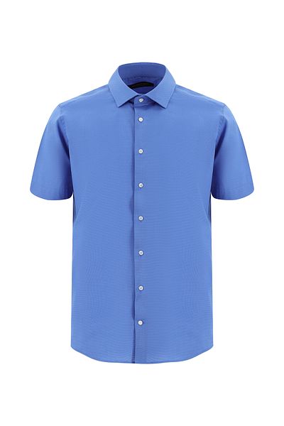 Abdullah Kiğılı Short Sleeve Regular Fit Patterned Cotton Shirt